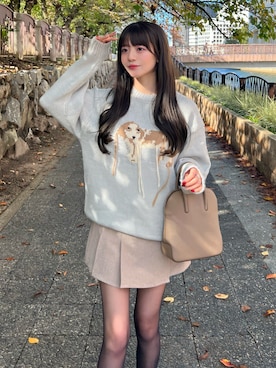 「アイテム（ボストンバッグ）」を使った、kurumiさん（レディース・160cm）の秋コーディネート