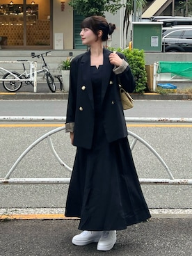 「アイテム（ジャケット/アウター、ブルー系）」を使った、kurumiさん（レディース・160cm）の冬コーディネート