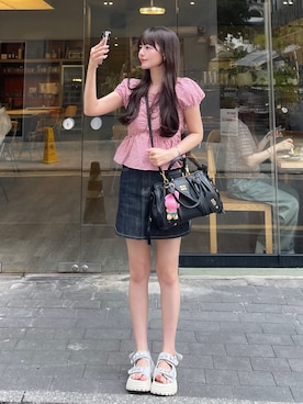 「GRL（グレイル）のアイテム（サンダル）」を使った、kurumiさん（レディース・160cm）の夏コーディネート