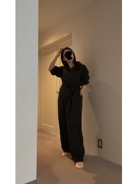 「アイテム（つなぎ/オールインワン）」を使った、≡さん（レディース・159cm）の秋コーディネート