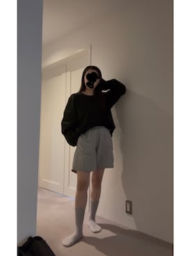 「ELENCARE DUE（エレンカーレデュエ）の・ELENCARE DUE 2wayニットプルオーバー（ニット/セーター、ブラック系）」を使った、≡さん（レディース・159cm）の秋コーディネート