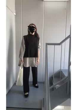 「PUEBCO（プエブコ）のアイテム（トートバッグ）」を使った、≡さん（レディース・159cm）の秋コーディネート