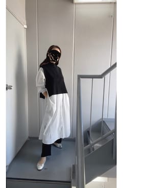 「ベスト×ワンピース」｜≡さん（レディース・159cm）の秋コーディネート