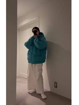 「HUNTER（ハンター）のアイテム」を使った、≡さん（レディース・159cm）の冬コーディネート