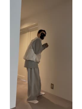 「Green　Parks（グリーンパークス）のシアーバルーンベスト（ベスト、ホワイト系）」を使った、≡さん（レディース・159cm）の秋コーディネート