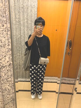 「MONKI（モンキ）のアイテム（Tシャツ/カットソー）」を使った、birdbirdsssさん（レディース・164cm）の夏コーディネート