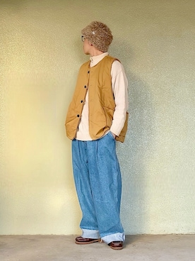 「ロールアップ」｜「アイテム（モカシン/デッキシューズ）」を使った、サマルさん（メンズ・175cm）の秋コーディネート