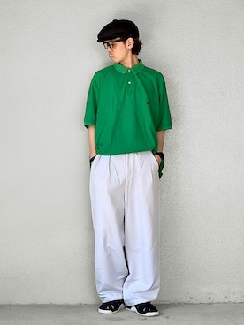「ハンチング」｜「アイテム（キャスケット）」を使った、サマルさん（メンズ・175cm）の夏コーディネート