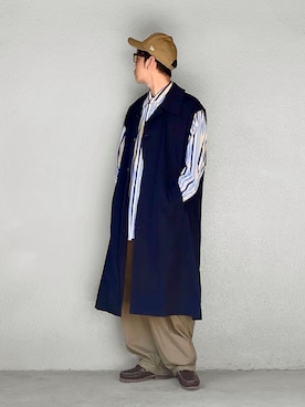 「EMMA CLOTHES（エマクローズ）のアイテム（その他アウター）」を使った、サマルさん（メンズ・175cm）の秋コーディネート
