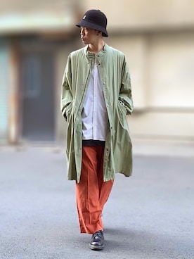「ZIP FIVE（ジップファイブ）のアイテム（モッズコート）」を使った、サマルさん（メンズ・175cm）の秋コーディネート
