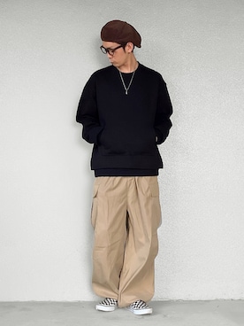 「STYLEMIXER（スタイルミキサー）のアイテム（スウェット）」を使った、サマルさん（メンズ・175cm）の秋コーディネート