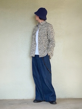 「KANGOL（カンゴール）のKANGOL BERMUDA CASUAL 231069612（ハット、ブルー系）」を使った、サマルさん（メンズ・175cm）の春コーディネート