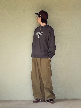 「アイテム（帽子）」を使った、サマルさん（メンズ・175cm）の秋コーディネート