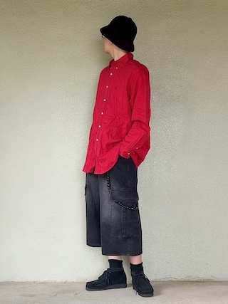 「Clarks(クラークス)のWallabeeEVO Bt / ワラビーエヴォブーツ (ブラックインタレスト)(モカシン/デッキシューズ)」を使った、サマルさん(メンズ・175cm)の秋コーディネート