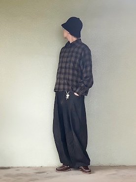 「アイテム（モカシン/デッキシューズ）」を使った、サマルさん（メンズ・175cm）の秋コーディネート