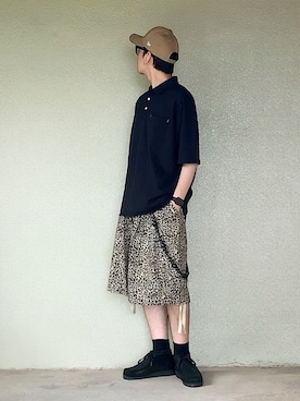 「Clarks（クラークス）のWallabeeEVO Bt / ワラビーエヴォブーツ （ブラックインタレスト）（モカシン/デッキシューズ）」を使った、サマルさん（メンズ・175cm）の夏コーディネート