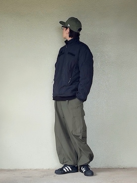 「アイテム（キャップ）」を使った、サマルさん（メンズ・175cm）の冬コーディネート