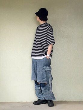 「SALOMON（サロモン）のSALOMON/サロモン XA PRO/ エックスエー プロ 3D ゴアテックス 防水 L40988900（スニーカー）」を使った、サマルさん（メンズ・175cm）の夏コーディネート