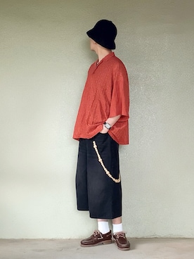 「アイテム（モカシン/デッキシューズ）」を使った、サマルさん（メンズ・175cm）の夏コーディネート