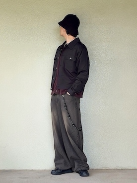 「アイテム（帽子）」を使った、サマルさん（メンズ・175cm）の秋コーディネート