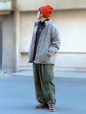 「STYLEMIXER（スタイルミキサー）のアイテム（スウェット）」を使った、サマルさん（メンズ・175cm）の冬コーディネート
