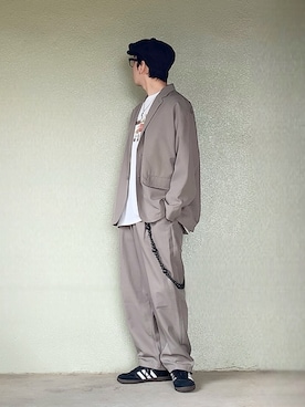 「Pledge（プレッジ）のアイテム」を使った、サマルさん（メンズ・175cm）の春コーディネート