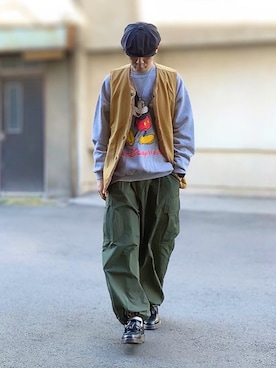 「ミッキー」｜「アイテム（ローファー）」を使った、サマルさん（メンズ・175cm）の秋コーディネート