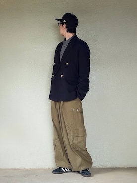 「adidas（アディダス）のサンバ OG / SAMBA OG / アディダスオリジナルス adidas Originals（スニーカー、ブラック系）」を使った、サマルさん（メンズ・175cm）の春コーディネート