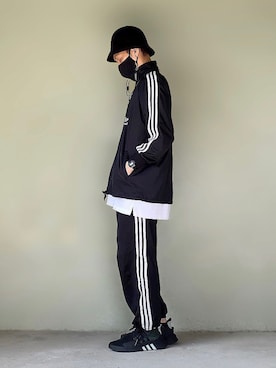 「ハット」｜「アイテム（ジャージ）」を使った、サマルさん（メンズ・175cm）の秋コーディネート