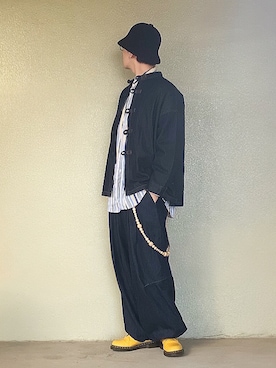 「デニムオンデニム」｜サマルさん（メンズ・175cm）の春コーディネート