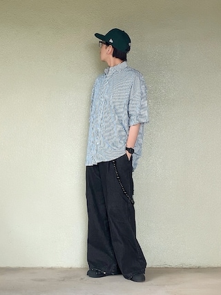 「NEW ERA（ニューエラ）のアイテム（キャップ）」を使った、サマルさん（メンズ・175cm）の秋コーディネート