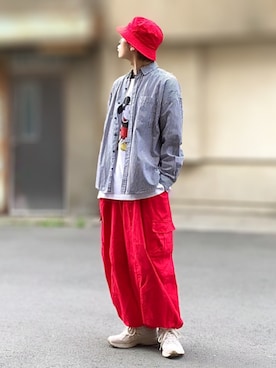 「SEVENDAYS=SUNDAY（セブンデイズサンデイ）のアイテム（帽子）」を使った、サマルさん（メンズ・175cm）の春コーディネート