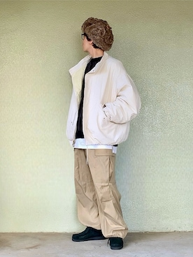 「チャイハネ（チャイハネ）のアイテム（帽子）」を使った、サマルさん（メンズ・175cm）の冬コーディネート