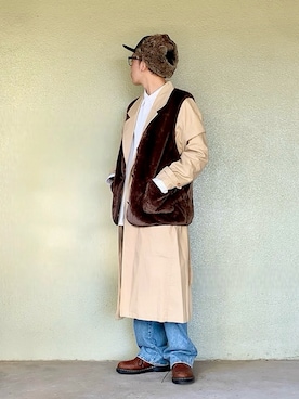 「unrelaxing（アンリラクシング）のアイテム（ジャケット/アウター）」を使った、サマルさん（メンズ・175cm）の秋コーディネート