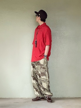「アイテム（モカシン/デッキシューズ）」を使った、サマルさん（メンズ・175cm）の夏コーディネート
