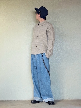 「Dr. Martens（ドクターマーチン）のDr. Martens/ドクターマーチン DURROW 5 ホール シューズ32041001（その他シューズ、ブラック系）」を使った、サマルさん（メンズ・175cm）の春コーディネート