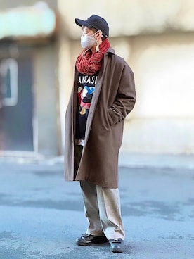 「コート」｜サマルさん（メンズ・175cm）の冬コーディネート