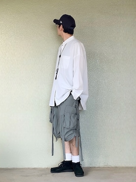「Clarks（クラークス）のWallabeeEVO Bt / ワラビーエヴォブーツ （ブラックインタレスト）（モカシン/デッキシューズ）」を使った、サマルさん（メンズ・175cm）の春コーディネート
