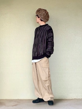 「チャイハネ（チャイハネ）のアイテム（帽子）」を使った、サマルさん（メンズ・175cm）の冬コーディネート