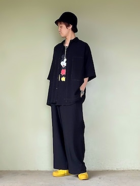 「ビッグシャツ」｜「アイテム（セットアップ）」を使った、サマルさん（メンズ・175cm）の夏コーディネート