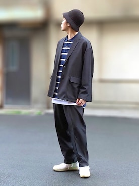 「FREAK'S STORE（フリークスストア）のアイテム（テーラードジャケット）」を使った、サマルさん（メンズ・175cm）の春コーディネート