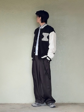 「アイテム（スニーカー）」を使った、サマルさん（メンズ・175cm）の冬コーディネート