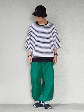 「SPINNS（スピンズ）のアイテム（チノパンツ）」を使った、サマルさん（メンズ・175cm）の春コーディネート