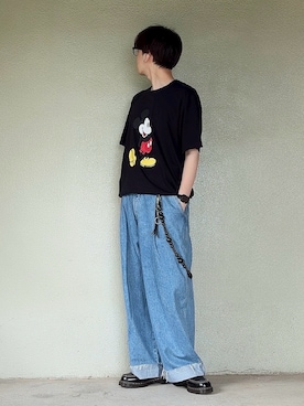「Dr. Martens（ドクターマーチン）のDr. Martens/ドクターマーチン LOWELL シューズ 31816001（その他シューズ、ブラック系）」を使った、サマルさん（メンズ・175cm）の夏コーディネート