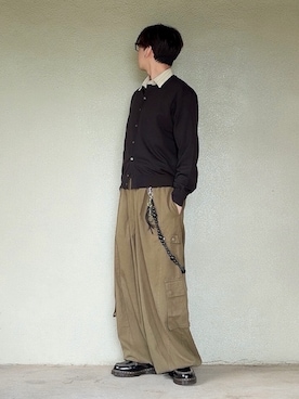 「Dr. Martens（ドクターマーチン）のDr. Martens/ドクターマーチン LOWELL シューズ 31816001（その他シューズ、ブラック系）」を使った、サマルさん（メンズ・175cm）の秋コーディネート