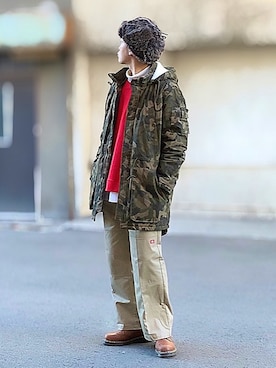 「チャイハネ（チャイハネ）のアイテム（帽子）」を使った、サマルさん（メンズ・175cm）の冬コーディネート
