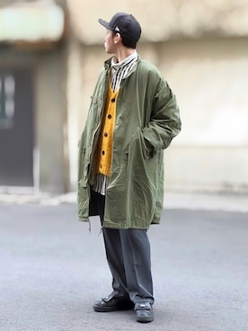 キャップを使った バンドカラーシャツ の人気ファッションコーディネート Wear