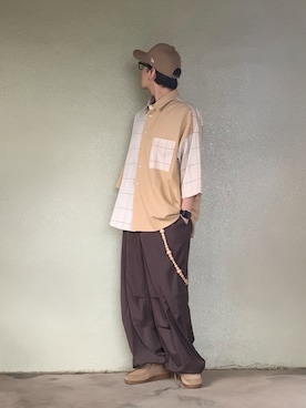 「アイテム（モカシン/デッキシューズ）」を使った、サマルさん（メンズ・175cm）の秋コーディネート