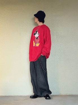 「アイテム（帽子）」を使った、サマルさん（メンズ・175cm）の秋コーディネート