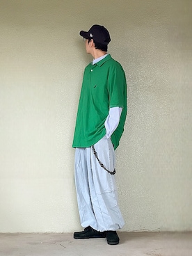 「Clarks（クラークス）のWallabeeEVO Bt / ワラビーエヴォブーツ （ブラックインタレスト）（モカシン/デッキシューズ）」を使った、サマルさん（メンズ・175cm）の春コーディネート